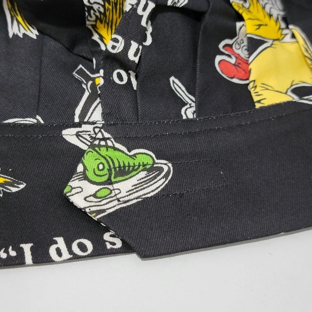 Dr Seuss Green Eggs and Ham Kids Chef Hat Black Sam I Am Adjustable NWT 56-173
